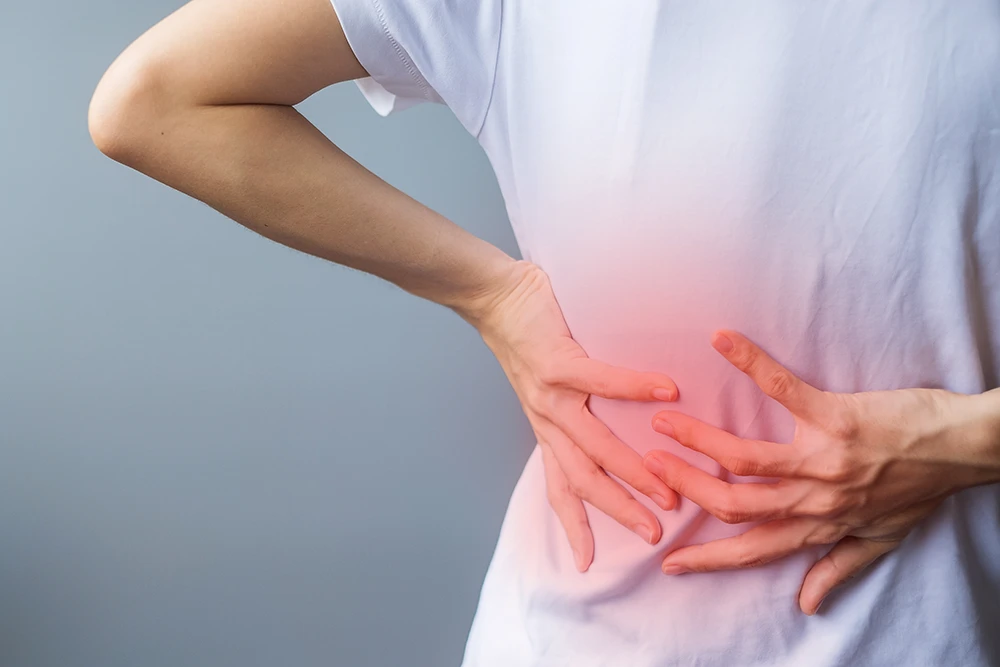 Woman with back pain