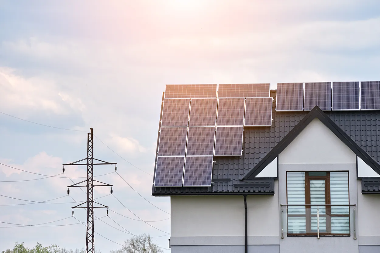 Home with Solar Panels