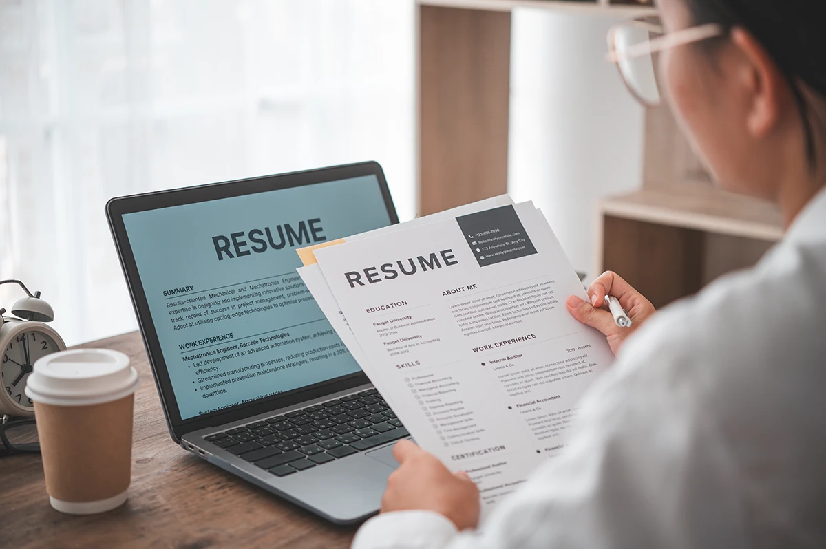 Resume on Screen