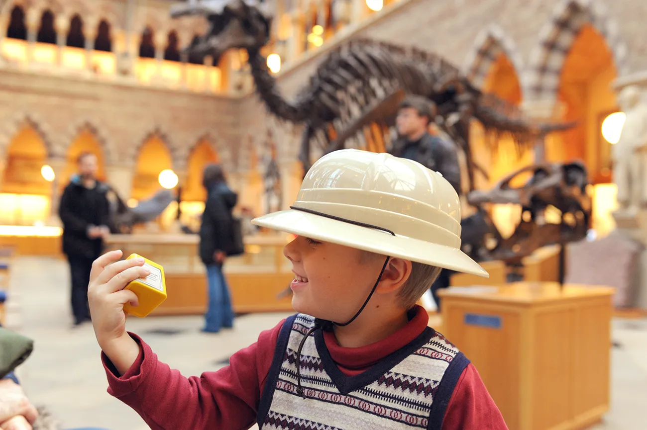 boy at a museum